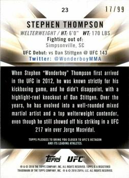 2018 Topps UFC Knockout - Blue #23 Stephen Thompson Back