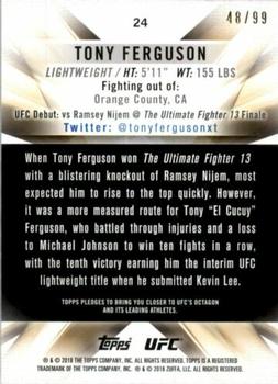 2018 Topps UFC Knockout - Blue #24 Tony Ferguson Back