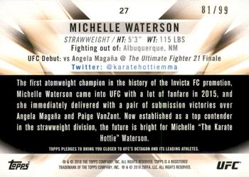 2018 Topps UFC Knockout - Blue #27 Michelle Waterson Back