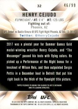 2018 Topps UFC Knockout - Blue #32 Henry Cejudo Back