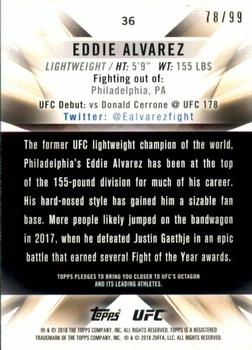 2018 Topps UFC Knockout - Blue #36 Eddie Alvarez Back