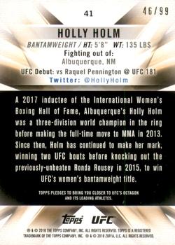 2018 Topps UFC Knockout - Blue #41 Holly Holm Back