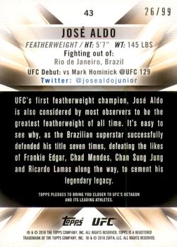 2018 Topps UFC Knockout - Blue #43 José Aldo Back