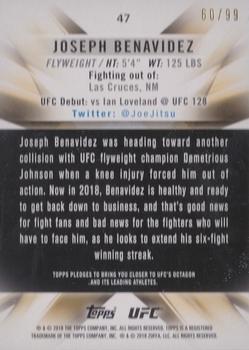 2018 Topps UFC Knockout - Blue #47 Joseph Benavidez Back