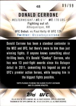 2018 Topps UFC Knockout - Blue #48 Donald Cerrone Back