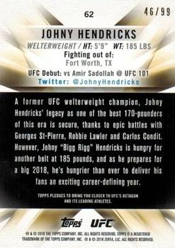 2018 Topps UFC Knockout - Blue #62 Johny Hendricks Back