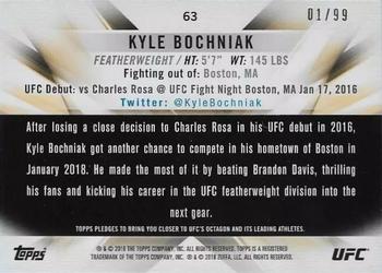 2018 Topps UFC Knockout - Blue #63 Kyle Bochniak Back