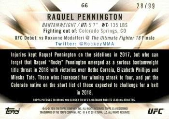 2018 Topps UFC Knockout - Blue #66 Raquel Pennington Back