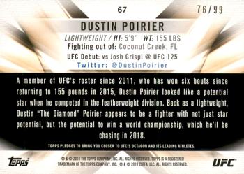 2018 Topps UFC Knockout - Blue #67 Dustin Poirier Back