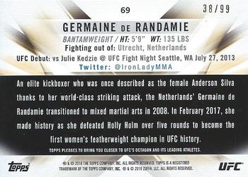 2018 Topps UFC Knockout - Blue #69 Germaine de Randamie Back