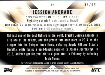2018 Topps UFC Knockout - Blue #73 Jessica Andrade Back