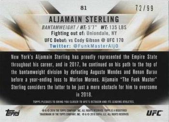 2018 Topps UFC Knockout - Blue #81 Aljamain Sterling Back