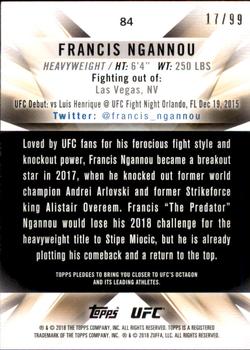 2018 Topps UFC Knockout - Blue #84 Francis Ngannou Back