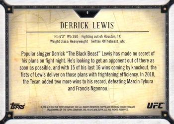 2018 Topps UFC Museum Collection #9 Derrick Lewis Back
