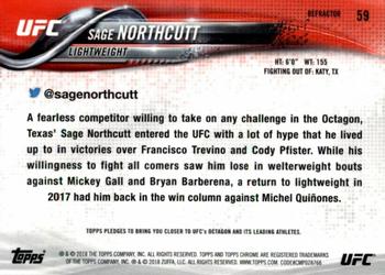 2018 Topps Chrome UFC - Refractor #59 Sage Northcutt Back