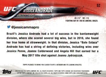 2018 Topps Chrome UFC - Diamond #52 Jessica Andrade Back