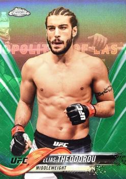 2018 Topps Chrome UFC - Green #67 Elias Theodorou Front