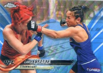 2018 Topps Chrome UFC - Blue Wave #60 Carla Esparza Front