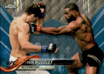 2018 Topps Chrome UFC - Blue Wave #62 Tyron Woodley Front