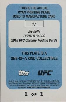 2018 Topps Chrome UFC - Printing Plate Cyan #17 Joe Duffy Back