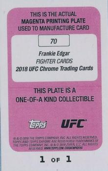 2018 Topps Chrome UFC - Printing Plate Magenta #70 Frankie Edgar Back