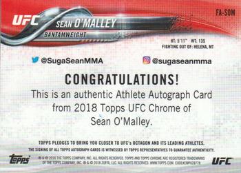 2018 Topps Chrome UFC - Autographs #FA-SOM Sean O'Malley Back