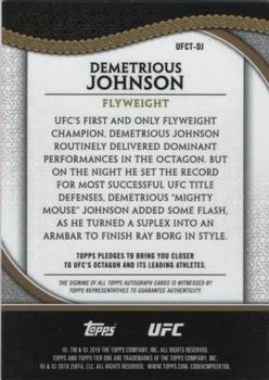 2018 Topps Chrome UFC - 2017 Tier 1 Chrome UFC Autographs #UFCTA-DJ Demetrious Johnson Back