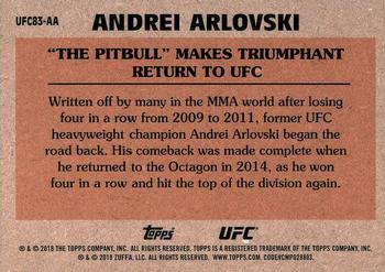 2018 Topps Chrome UFC - 1983 Topps #UFC83-AA Andrei Arlovski Back
