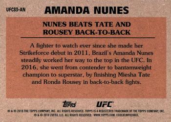2018 Topps Chrome UFC - 1983 Topps #UFC83-AN Amanda Nunes Back