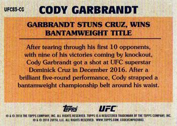 2018 Topps Chrome UFC - 1983 Topps #UFC83-CG Cody Garbrandt Back