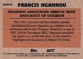 2018 Topps Chrome UFC - 1983 Topps #UFC83-FN Francis Ngannou Back