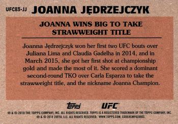 2018 Topps Chrome UFC - 1983 Topps #UFC83-JJ Joanna Jędrzejczyk Back