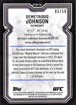 2018 Topps Chrome UFC - 2017 UFC Museum Collection Chrome Pulsar #UFCM-DJ Demetrious Johnson Back