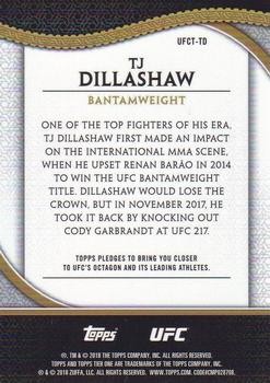 2018 Topps Chrome UFC - 2017 Tier 1 Chrome UFC #UFCT-TD TJ Dillashaw Back