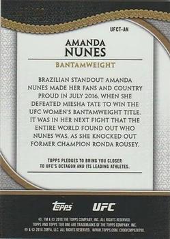 2018 Topps Chrome UFC - 2017 Tier 1 Chrome UFC Wave #UFCT-AN Amanda Nunes Back