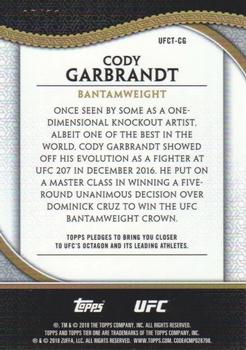 2018 Topps Chrome UFC - 2017 Tier 1 Chrome UFC Wave #UFCT-CG Cody Garbrandt Back