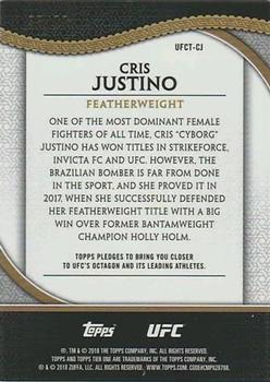 2018 Topps Chrome UFC - 2017 Tier 1 Chrome UFC Wave #UFCT-CJ Cris Justino Back