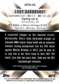 2018 Topps Chrome UFC - 2018 UFC Knockout Chrome #UFCK-CG Cody Garbrandt Back