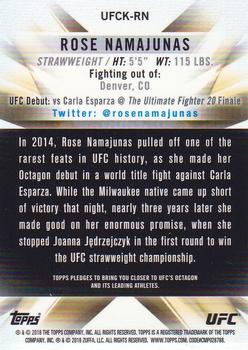 2018 Topps Chrome UFC - 2018 UFC Knockout Chrome #UFCK-RN Rose Namajunas Back