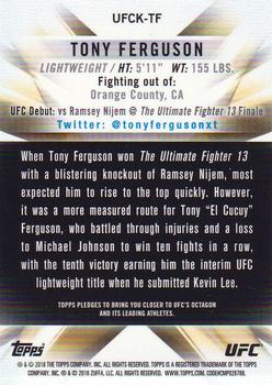 2018 Topps Chrome UFC - 2018 UFC Knockout Chrome #UFCK-TF Tony Ferguson Back