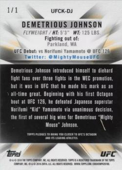 2018 Topps Chrome UFC - 2018 UFC Knockout Chrome SuperFractor #UFCK-DJ Demetrious Johnson Back