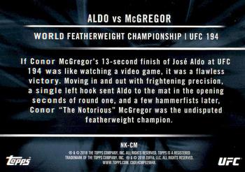 2018 Topps Chrome UFC - Notable Knockouts #NK-CM Conor McGregor Back