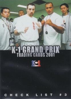 2001 Epoch K-1 Grand Prix #106 Check list #3 Front