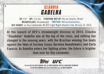2019 Topps UFC Knockout #3 Cláudia Gadelha Back
