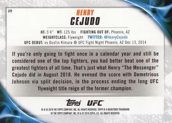2019 Topps UFC Knockout #20 Henry Cejudo Back