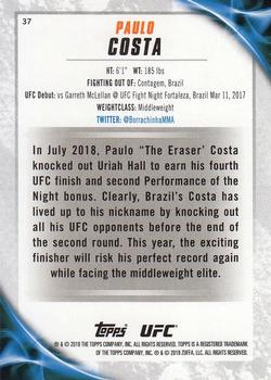 2019 Topps UFC Knockout #37 Paulo Costa Back
