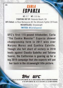 2019 Topps UFC Knockout #45 Carla Esparza Back