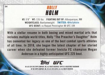 2019 Topps UFC Knockout #54 Holly Holm Back