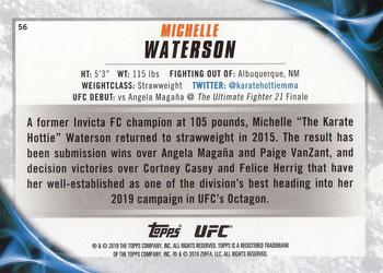 2019 Topps UFC Knockout #56 Michelle Waterson Back