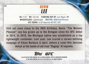 2019 Topps UFC Knockout #60 Kevin Lee Back